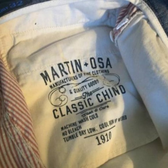 Martin Osa red and white seersucker shorts 32" - Picture 4 of 6